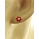 Orecchini Bimba Bambina Fiorellino  Oro Giallo 18 kt Carati Ct 750 0,90 Gr