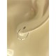 Orecchini Donna Cerchio Cerchi Oro Bianco 18 kt Carati Ct 750 1,0 Gr