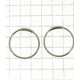 Orecchini Donna Cerchio Cerchi Oro Bianco 18 kt Carati Ct 750 1,0 Gr