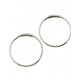 Orecchini Donna Cerchio Cerchi Oro Bianco 18 kt Carati Ct 750 1,0 Gr