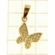 FOTO MISURE PENDENTE FARFALLA - Donna Oro Giallo 18 Kt Carati Ct 750 