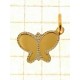 Ciondolo Pendente Farfalla Donna Oro Giallo 18 Kt Carati Ct 750 0,75 Gr