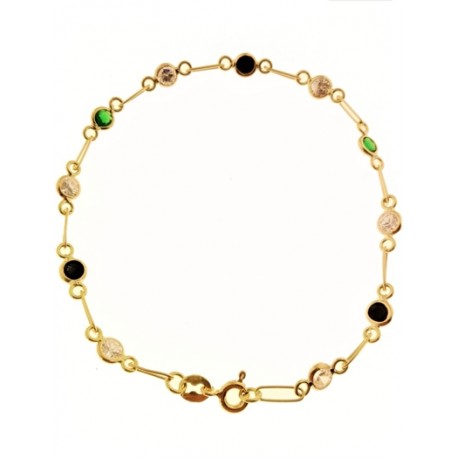 Bracciale Braccialetto Donna Oro Giallo 18 Kt Carati Ct 750 3,70 Gr