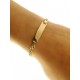 BRACCIALI UNISEX - Bracciale Targa Unisex Ragazzo Ragazza Oro Giallo 18 KT Ct 750 3,50 Gr