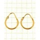 ORECCHINI ORO - Orecchini Cerchi Cerchio Donna Bambina  Oro Giallo 18 Kt Carati Ct 750 Gr 1,35