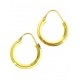 ORECCHINI CERCHIO GIALLI - Orecchini Donna Cerchio Cerchi Oro Giallo Bianco 18 kt Carati Ct 750 1,85 Gr