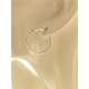 Orecchini Donna Bimba Bambina Cerchio Oro Bianco 18 kt Carati Ct 750 1,20 Gr