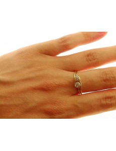 Anello Donna Oro Giallo 18 kt Carati Ct 750 2,0 Gr