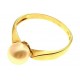 Anello Donna Oro Giallo 18 kt Carati Ct 750 Perla Mikiko 2,3 Gr