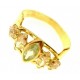 Foto lato Anello Donna Oro Giallo 18 KT Carati Ct 750 Gr 2,0 Zirconi Taglio Brillante