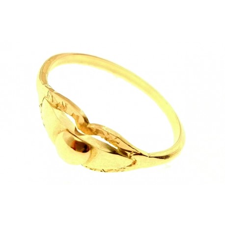 Anello Donna Ragazza Oro Giallo 18 kt Carati Ct 750 1,85 Gr