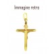 CROCI E SACRI ORO GIALLO - Ciondolo Pendente Croce Uomo Donna Oro Giallo Bianco 18 Kt Carati Ct 750 0,85Gr 