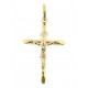 CROCI E SACRI ORO GIALLO - Ciondolo Pendente Croce Uomo Donna Oro Giallo Bianco 18 Kt Carati Ct 750 0,85Gr 