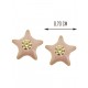 FOTO MISURE ORECCHINI BIMBA STELLA - Stellina Oro Giallo 18 kt Carati Ct 750 0,80 Gr