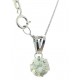 FOTO DETTAGLIO COLLANA PUNTO LUCE - Catenina Pendente Donna Oro Bianco 18 Kt Carati Ct 750