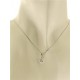FOTO BUSTO COLLANA PUNTO LUCE - Catenina Pendente Donna Oro Bianco 18 Kt Carati Ct 750