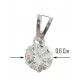 FOTO MISURE COLLANA PUNTO LUCE - Catenina Pendente Donna Oro Bianco 18 Kt Carati Ct 750