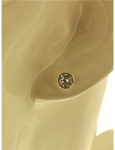 ORECCHINI PUNTO LUCE - Solitari Oro Giallo 18 kt Carati Ct 750