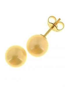 ORECCHINI PERLE - Donna Oro Giallo 18 Kt Carati Ct 750 1,55 Gr