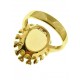 Anello Donna Oro Giallo 18 KT Carati Ct 750 Gr 7,60 Zirconi Taglio Brillante