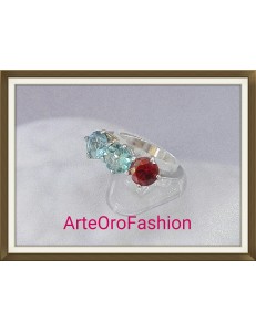 BIGIOTTERIA - Anello trilogy Argento 925 Rodiato 4,5 Gr