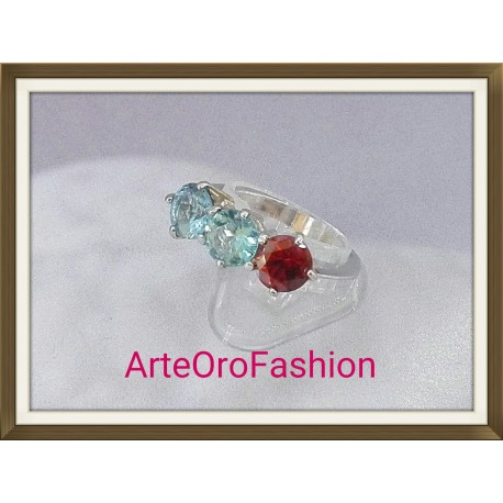BIGIOTTERIA - Anello trilogy Argento 925 Rodiato 4,5 Gr