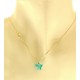 Collana Della Fortuna oro Giallo Donna 18 Kt Carati Ct 750 Farfalla