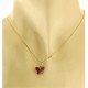 Collana Della Fortuna oro Giallo Donna 18 Kt Carati Ct 750 Farfalla