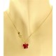 Collana Della Fortuna oro Giallo Donna 18 Kt Carati Ct 750 Farfalla