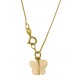 Collana Della Fortuna oro Giallo Donna 18 Kt Carati Ct 750 Farfalla