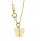 Collana Della Fortuna oro Giallo Donna 18 Kt Carati Ct 750 Farfalla
