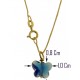 Collana Della Fortuna oro Giallo Donna 18 Kt Carati Ct 750 Farfalla
