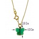 Collana Della Fortuna oro Giallo Donna 18 Kt Carati Ct 750 Farfalla