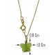 Collana Della Fortuna oro Giallo Donna 18 Kt Carati Ct 750 Farfalla