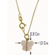 Collana Della Fortuna oro Giallo Donna 18 Kt Carati Ct 750 Farfalla