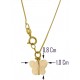 Collana Della Fortuna oro Giallo Donna 18 Kt Carati Ct 750 Farfalla