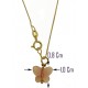 Collana Della Fortuna oro Giallo Donna 18 Kt Carati Ct 750 Farfalla