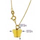 Collana Della Fortuna oro Giallo Donna 18 Kt Carati Ct 750 Farfalla