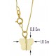 Collana Della Fortuna oro Giallo Donna 18 Kt Carati Ct 750 Farfalla