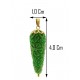 MISURE PENDENTE CORNETTO VERDE - Corno Donna Oro Giallo 18 Kt Carati Ct 750