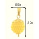 FOTO MISURE PENDENTE NESPOLINA GIALLA - Donna Ragazza Oro Giallo 18 Kt Carati Ct 750