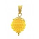 PENDENTE NESPOLINA GIALLA - Donna Ragazza Oro Giallo 18 Kt Carati Ct 750