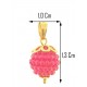 FOTO MISURE COLLANA NESPOLINA FUCSIA - Donna Oro Giallo 18 kt Carati Ct 750