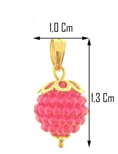 COLLANA NESPOLINA FUCSIA - Donna Oro Giallo 18 kt Carati Ct 750