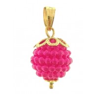 Ciondolo Pendente Nespolina Donna Ragazza Oro Giallo 18 Kt Carati Ct 750 0,85 Gr