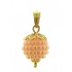 Ciondolo Pendente Rosa Donna Ragazza Oro Giallo 18 Kt Carati Ct 750 0,85 Gr