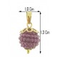 PENDENTE NESPOLINA VIOLA - Donna Oro Giallo 18 Kt Carati Ct 750