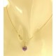FOTO BUSTO COLLANA NESPOLINA VIOLA - Donna Oro Giallo 18 kt Carati Ct 750