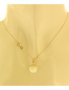 PENDENTE NESPOLINA BIANCA - Donna Oro Giallo 18 kt Carati Ct 750