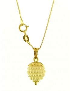 PENDENTE NESPOLINA BIANCA - Donna Oro Giallo 18 kt Carati Ct 750